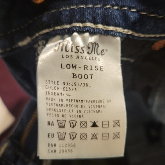 Miss Me Women's Boot Cut Blue Jeans - Picture 6 of 7
